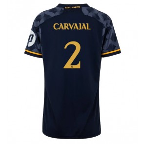 Real Madrid Daniel Carvajal #2 Gostujuci Dres za Ženska 2023-24 Kratak Rukavima